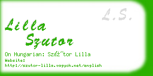 lilla szutor business card